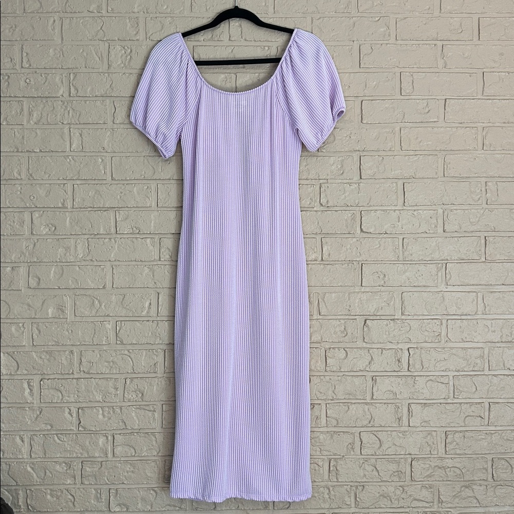 No Boundaries Purple Button-Down Dress - Picture 2 of 3